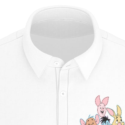 Winnie & Friends Men's Stretch Collar Polo Shirt