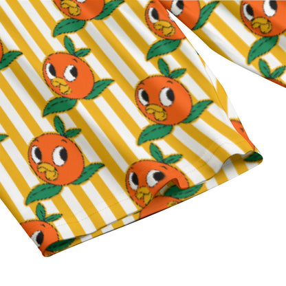 Striped Birdie Women's T-shirt Set With Short Sleeve