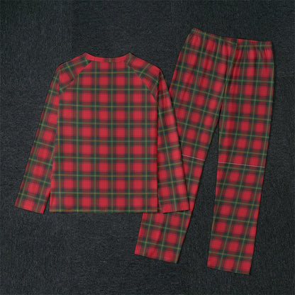 Classic Christmas Plaid Men's Raglan Sleeve Pajamas
