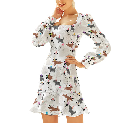 Party Pups Women's Ruffle Hem Dress