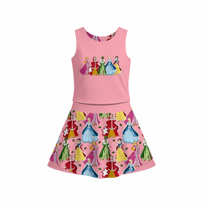 Christmas Princesses Girl's Sports Tank & Skort Set