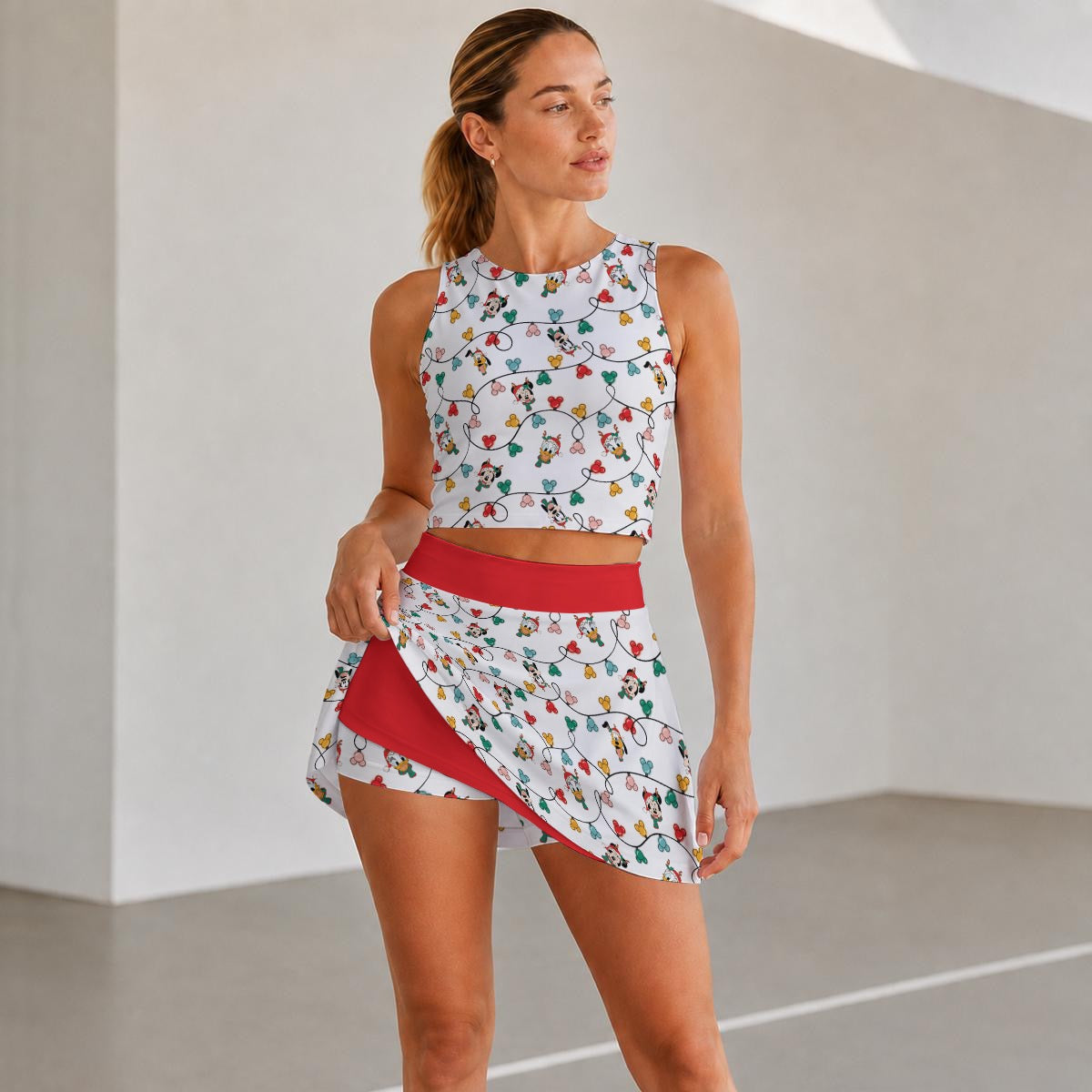 MM Christmas Lights & Friends Women's Sports Tank & Skort Set