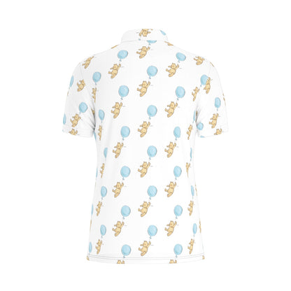 Winnie & Balloon Men's Stretch Collar Polo Shirt