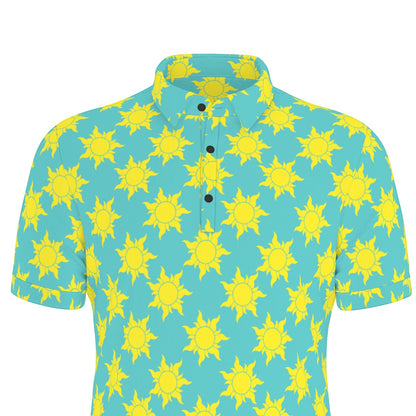 Teal Suns Men's Stretch Collar Polo Shirt