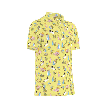 Darling Family Men's Stretch Collar Polo Shirt