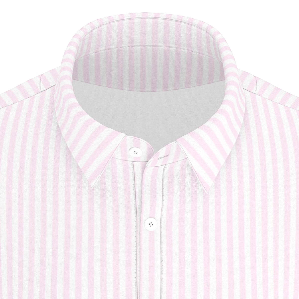 Rose Stripe Men's Stretch Collar Polo Shirt