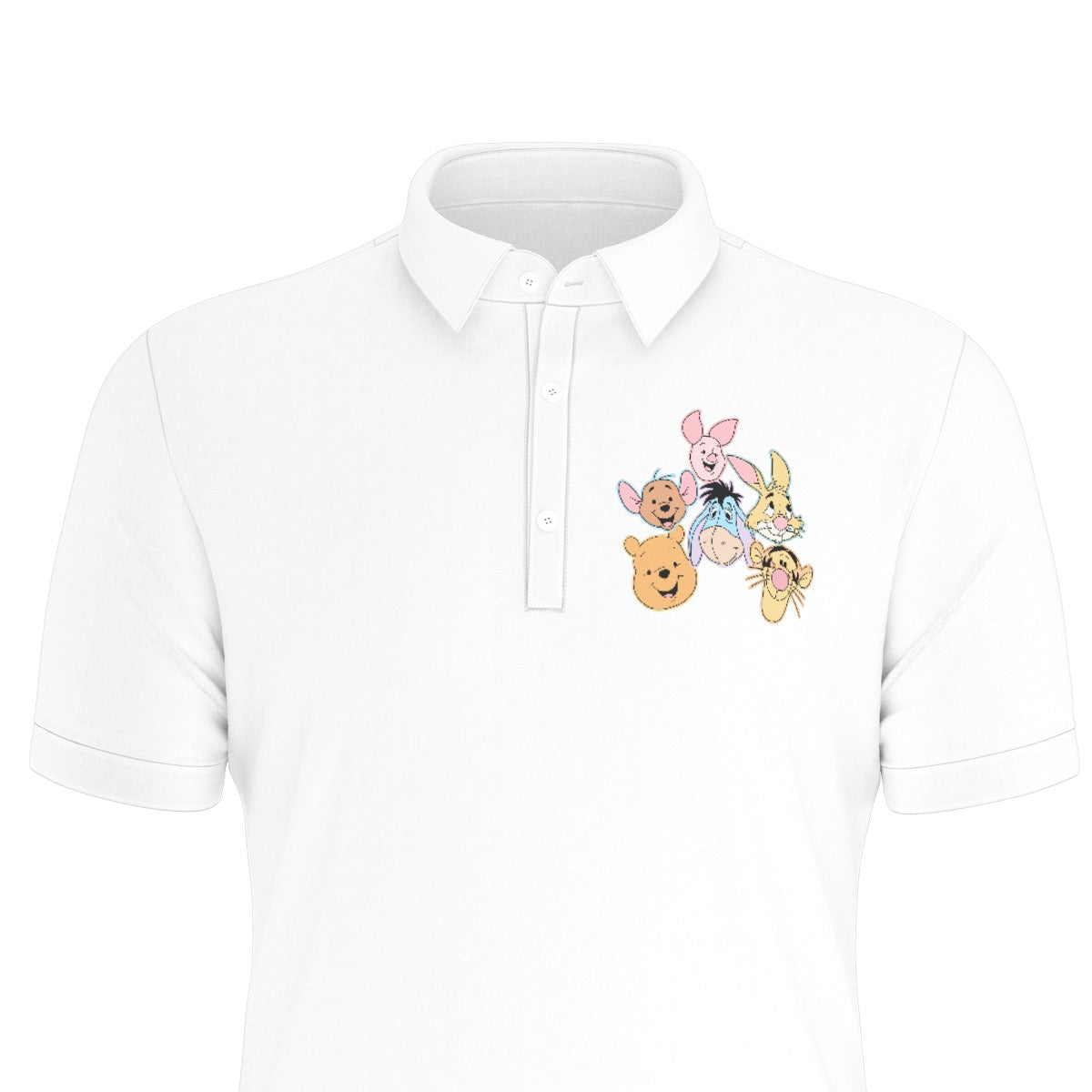 Winnie & Friends Men's Stretch Collar Polo Shirt