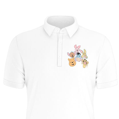 Winnie & Friends Men's Stretch Collar Polo Shirt