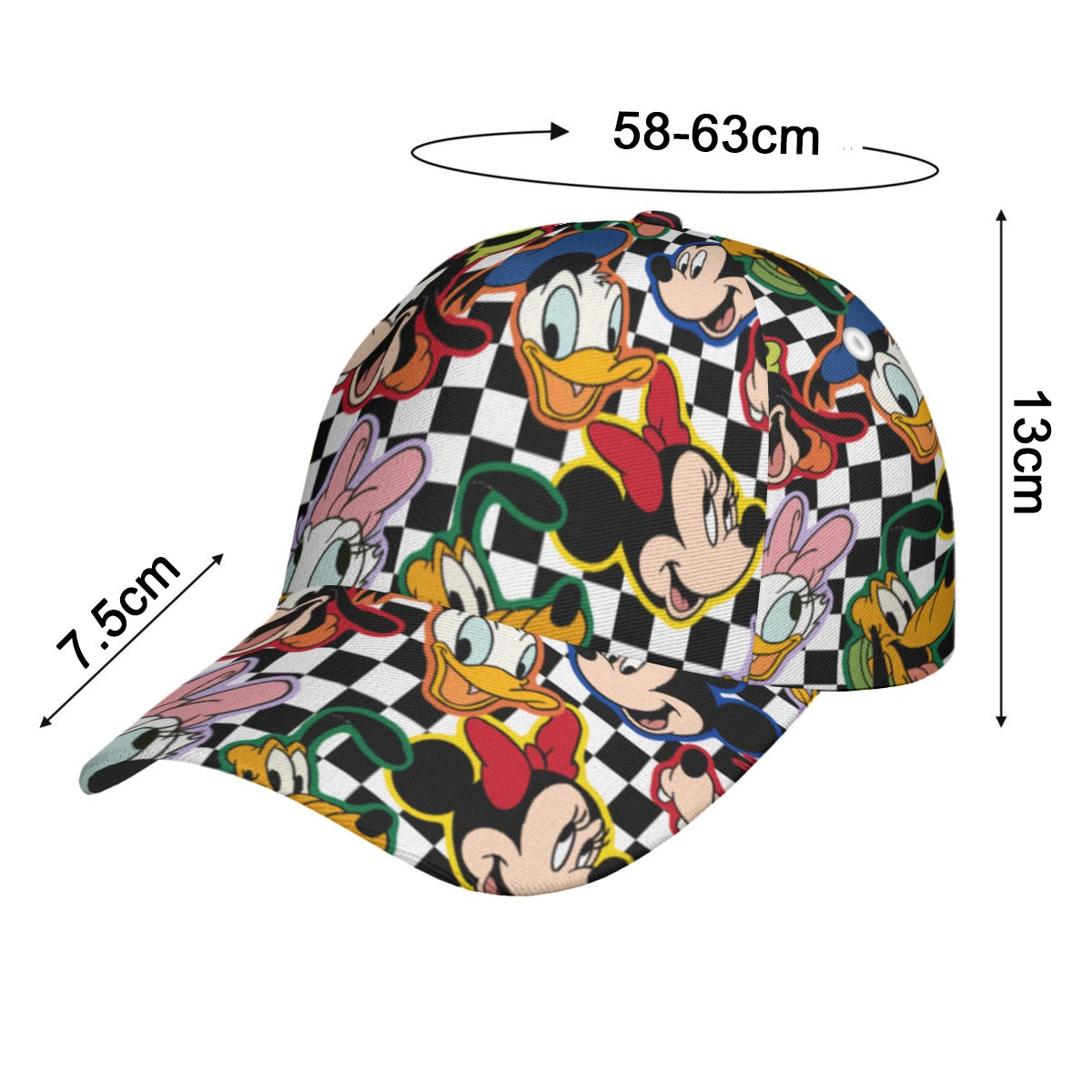 Checkered Friends Peaked Cap