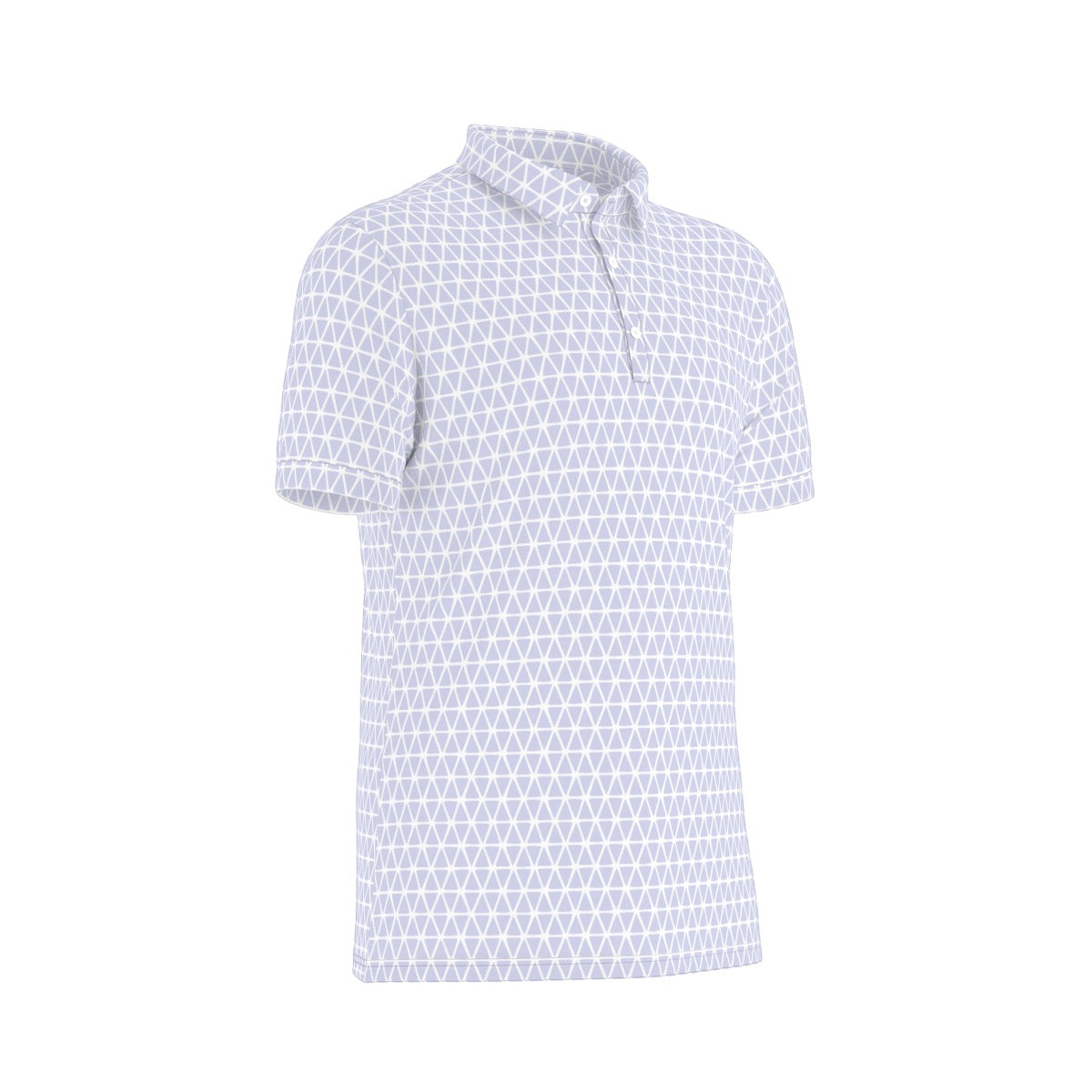 Purple Geo Men's Stretch Collar Polo Shirt