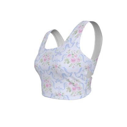 Grandmillenial Ribbon Women's Back Cross Sports Bra