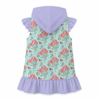 Ariel Girls' Hooded Beach Cover-Up
