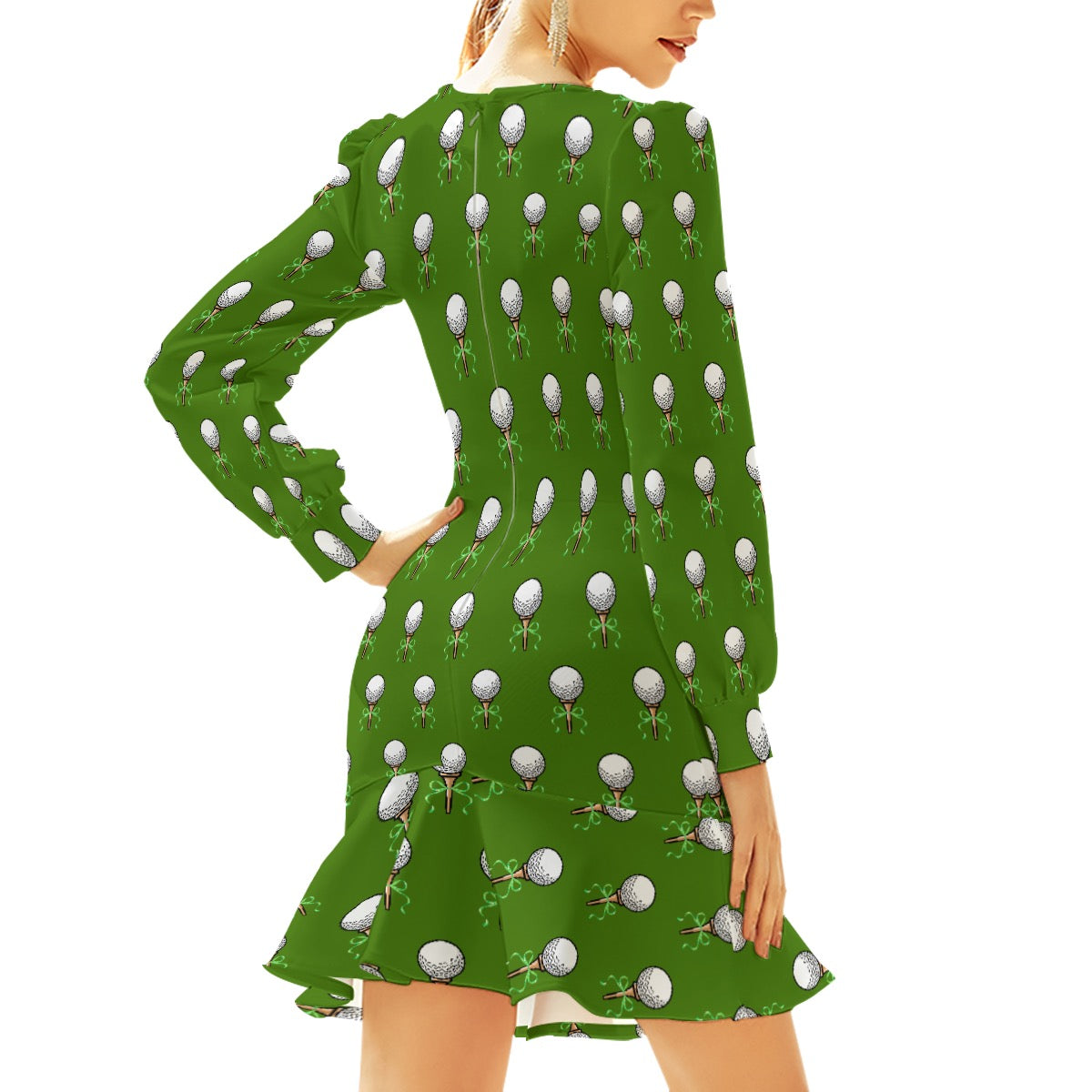 Bow Golf Tee Women's Ruffle Hem Dress