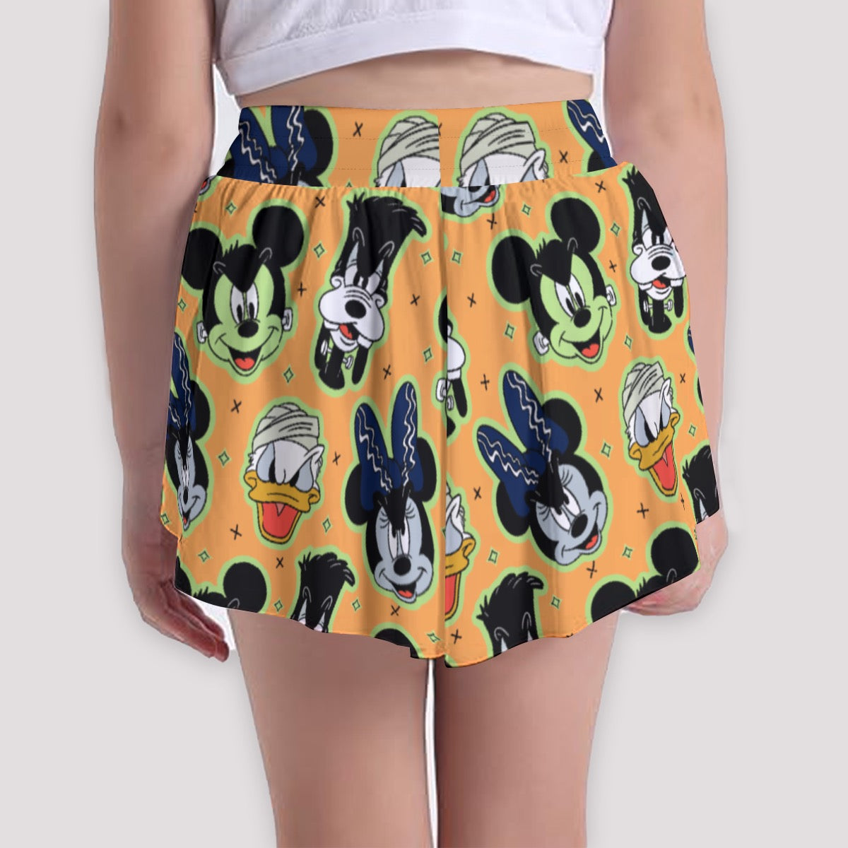 Spooky Friends [orange] Girls' Sports Culottes