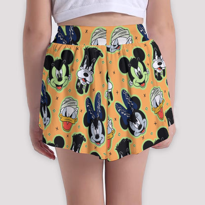 Spooky Friends [orange] Girls' Sports Culottes