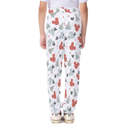 Merry Red and Gray MM Kid's Casual Pants