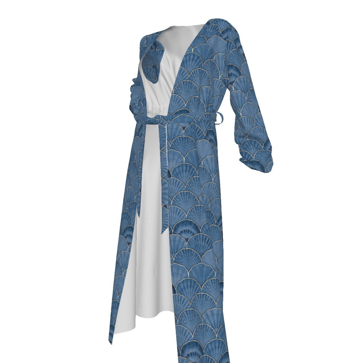 Shells Women's Lace-up Chiffon Robe