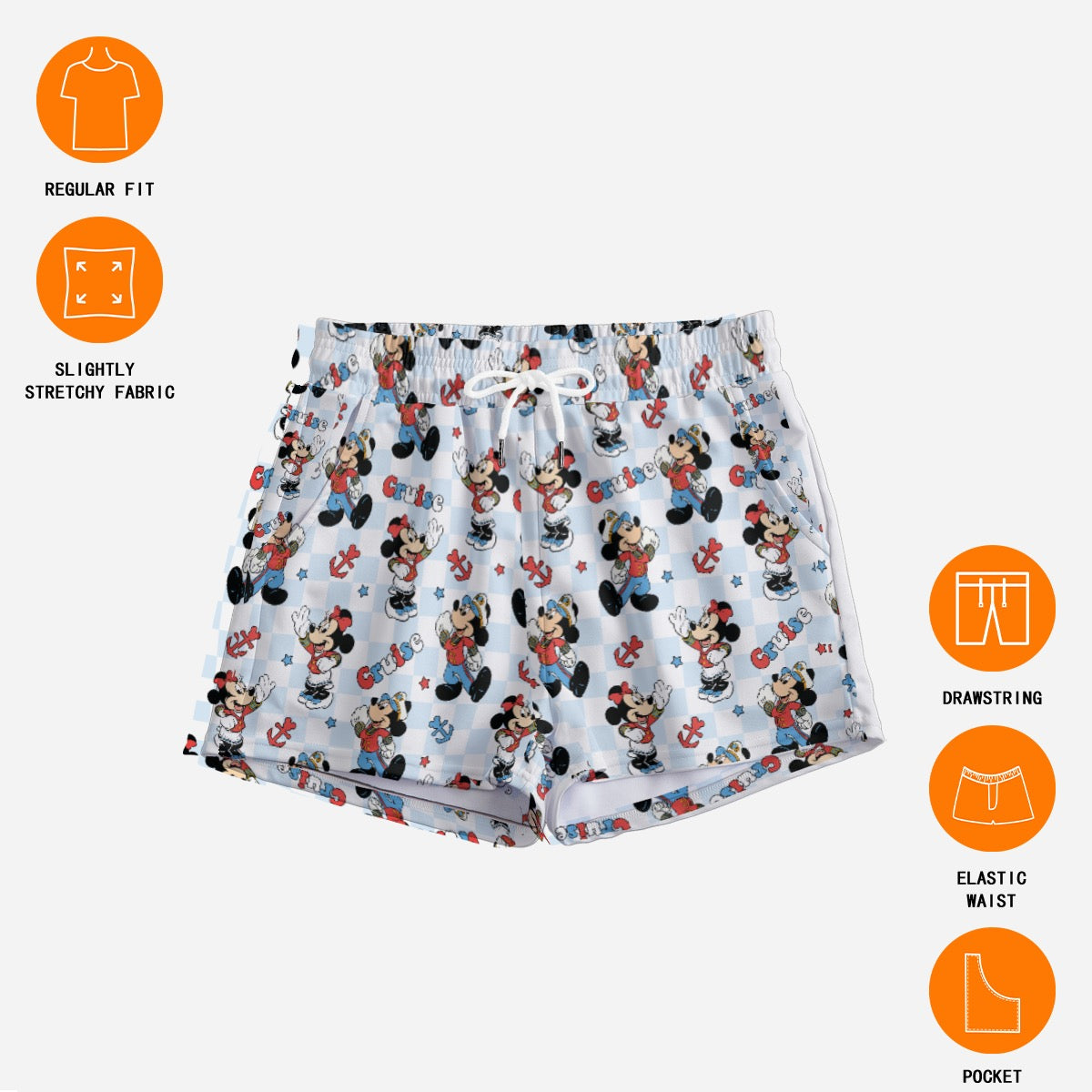 Checkered Cruising MM Women's Casual Shorts