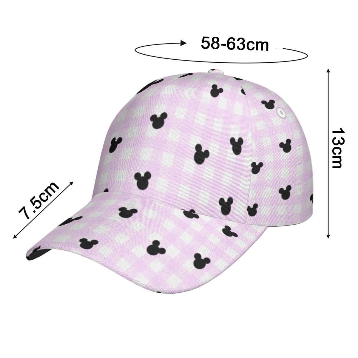 Bright Pink Gingham Cap