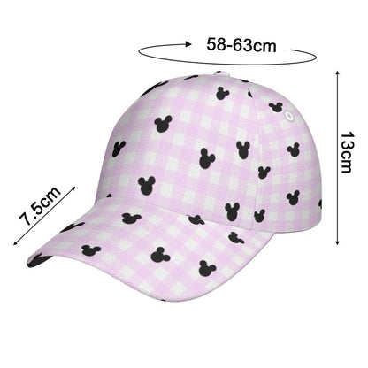 Bright Pink Gingham Cap