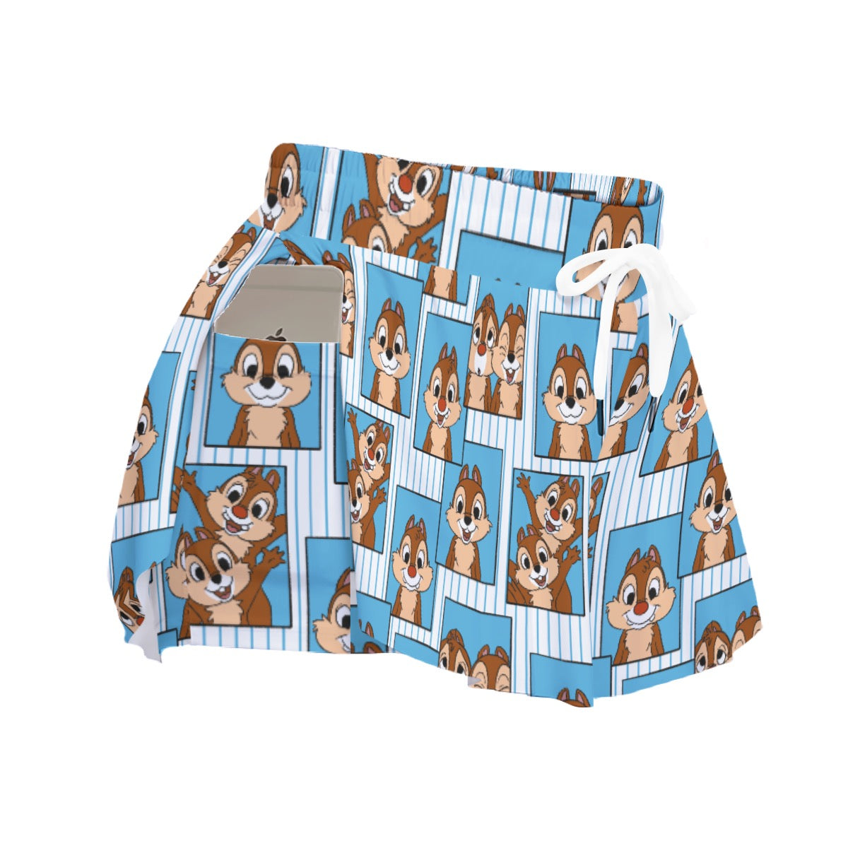 Chipmunks [blue stripe] Women's Sport Skorts With Pocket