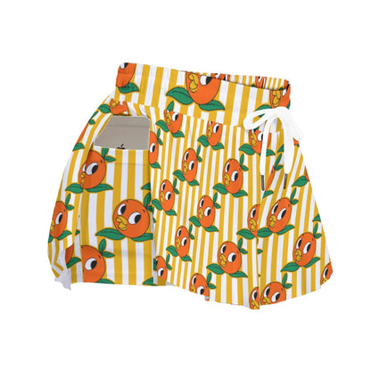 Striped Birdie Women's Sport Skorts With Pocket