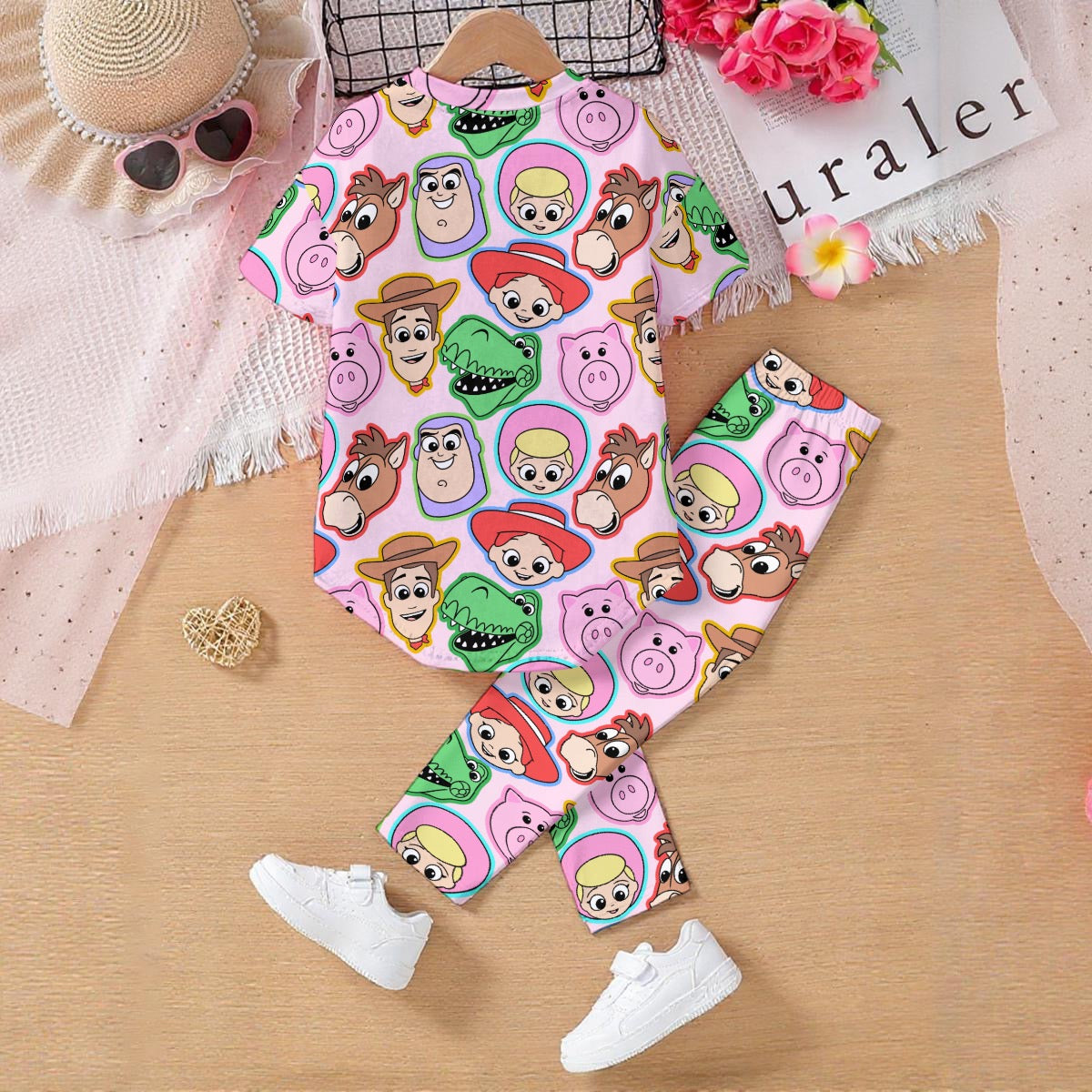 Pink Toys Kids' Casual Top and Pants Set