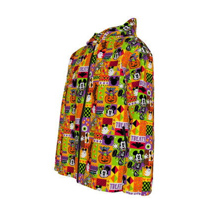 Trick or Treat Friends Men's Hooded Zipper Jacket