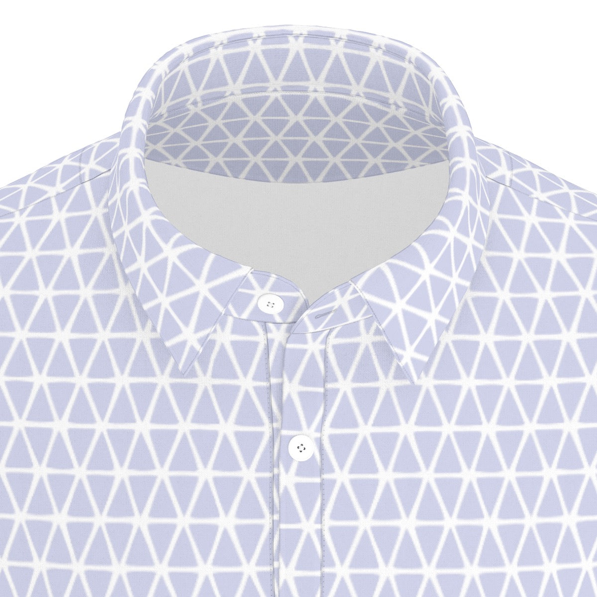 Purple Geo Men's Stretch Collar Polo Shirt