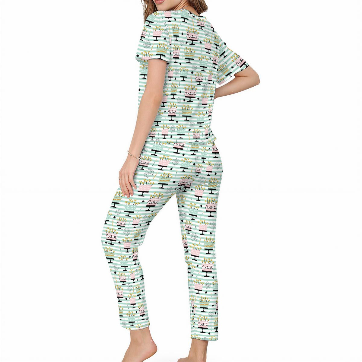 Birthday Cake Stripe Women’s Loungewear Set