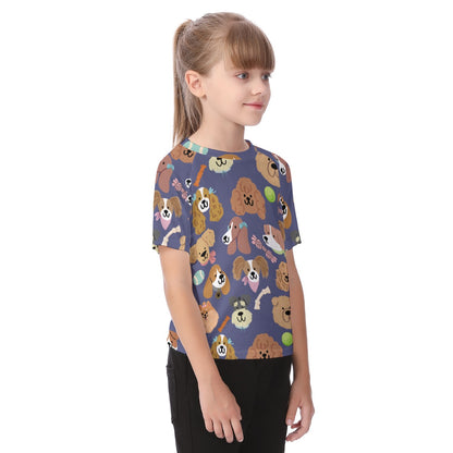 Playful Pups Kid's Raglan Sleeve T-shirt
