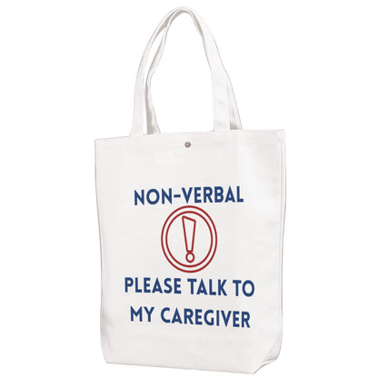 Non-Verbal Canvas Bag With Shoulder Strap