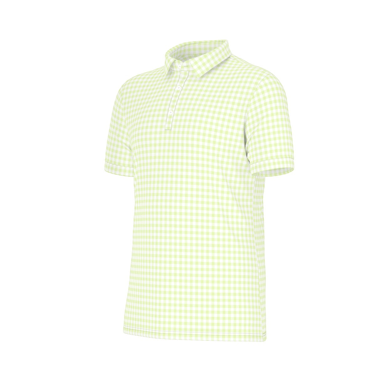 Coco Gingham Men's Stretch Collar Polo Shirt