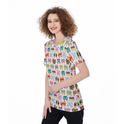 Princess Bows Women's O-Neck T-Shirt|180 GSM Jersey