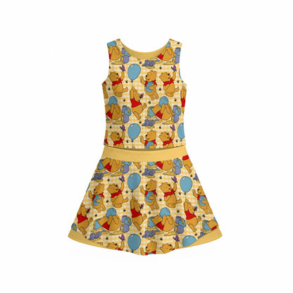Winnie Check Women's Sports Tank & Skort Set