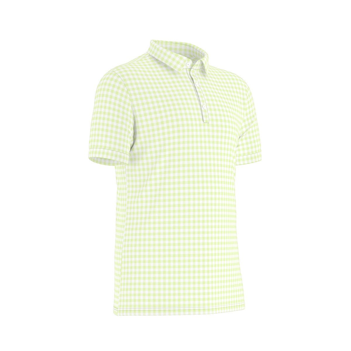 Coco Gingham Men's Stretch Collar Polo Shirt