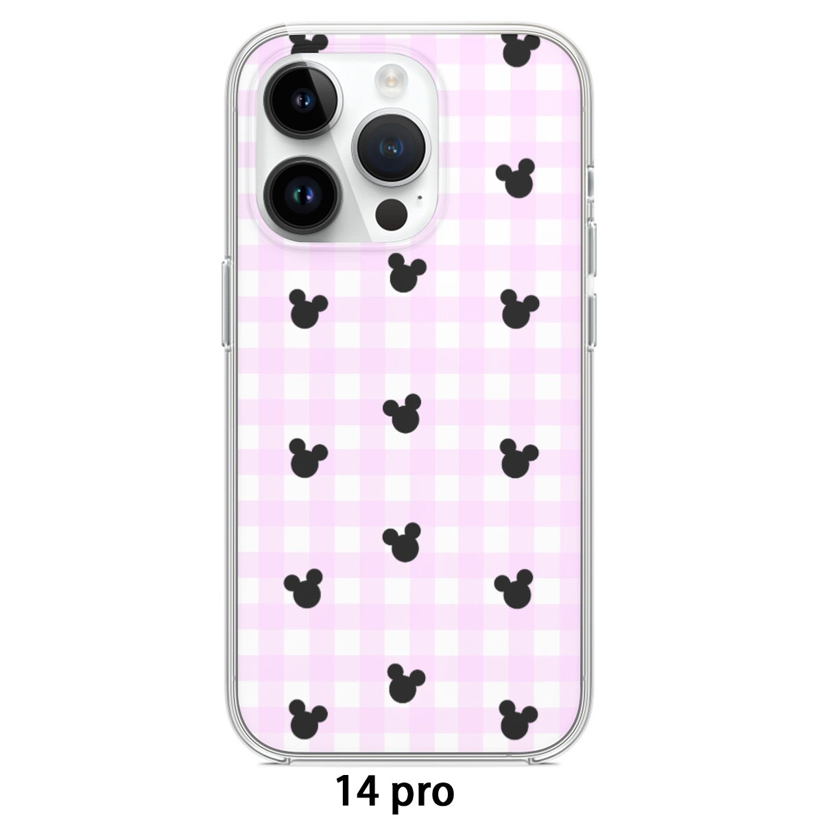 Bright Pink Gingham iPhone 14 15 Series Mobile Phone Case