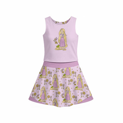 The Tower Princess Girl's Sports Tank & Skort Set