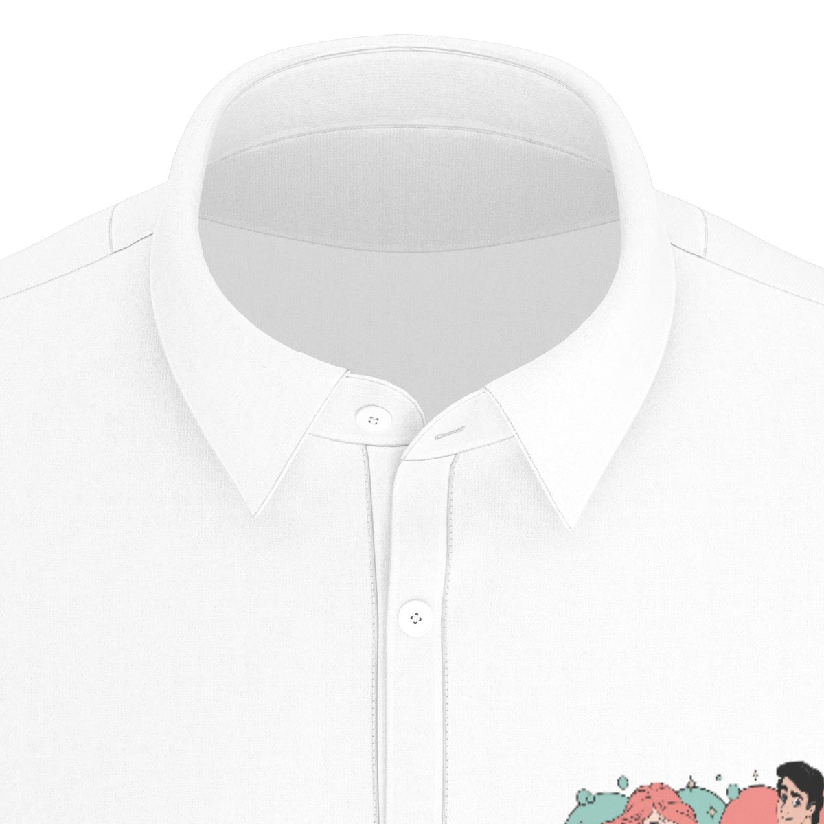 A Mermaid & Her Prince Men's Stretch Collar Polo Shirt