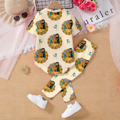 Yellow Riverbend Kids' Casual Top and Pants Set