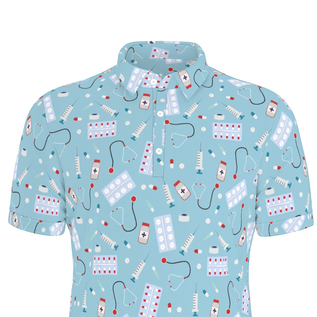 Medical Men's Stretch Collar Polo Shirt