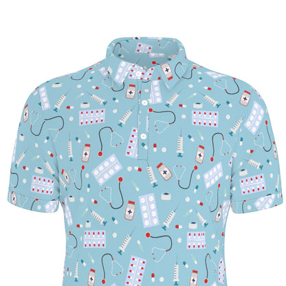 Medical Men's Stretch Collar Polo Shirt
