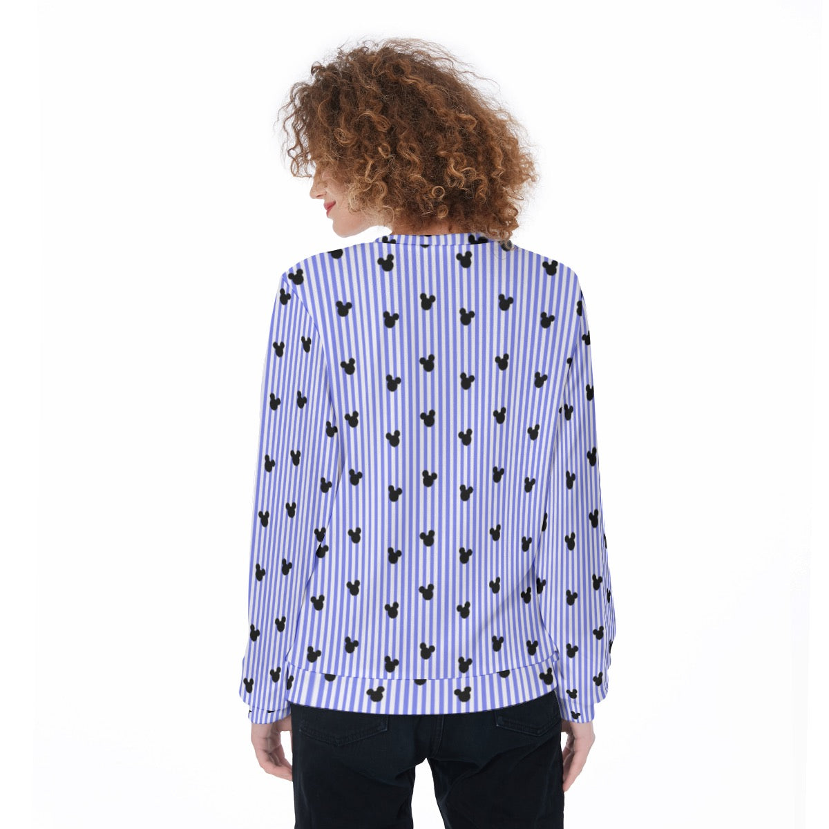 Bright Blue Stripe Women's Sweater