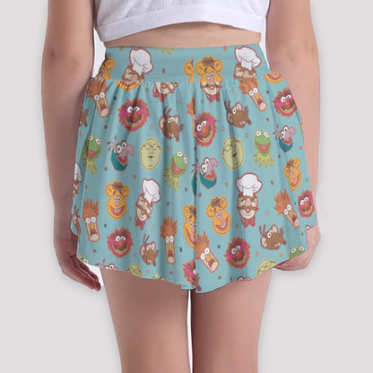Puppet Faces Girls' Sports Culottes