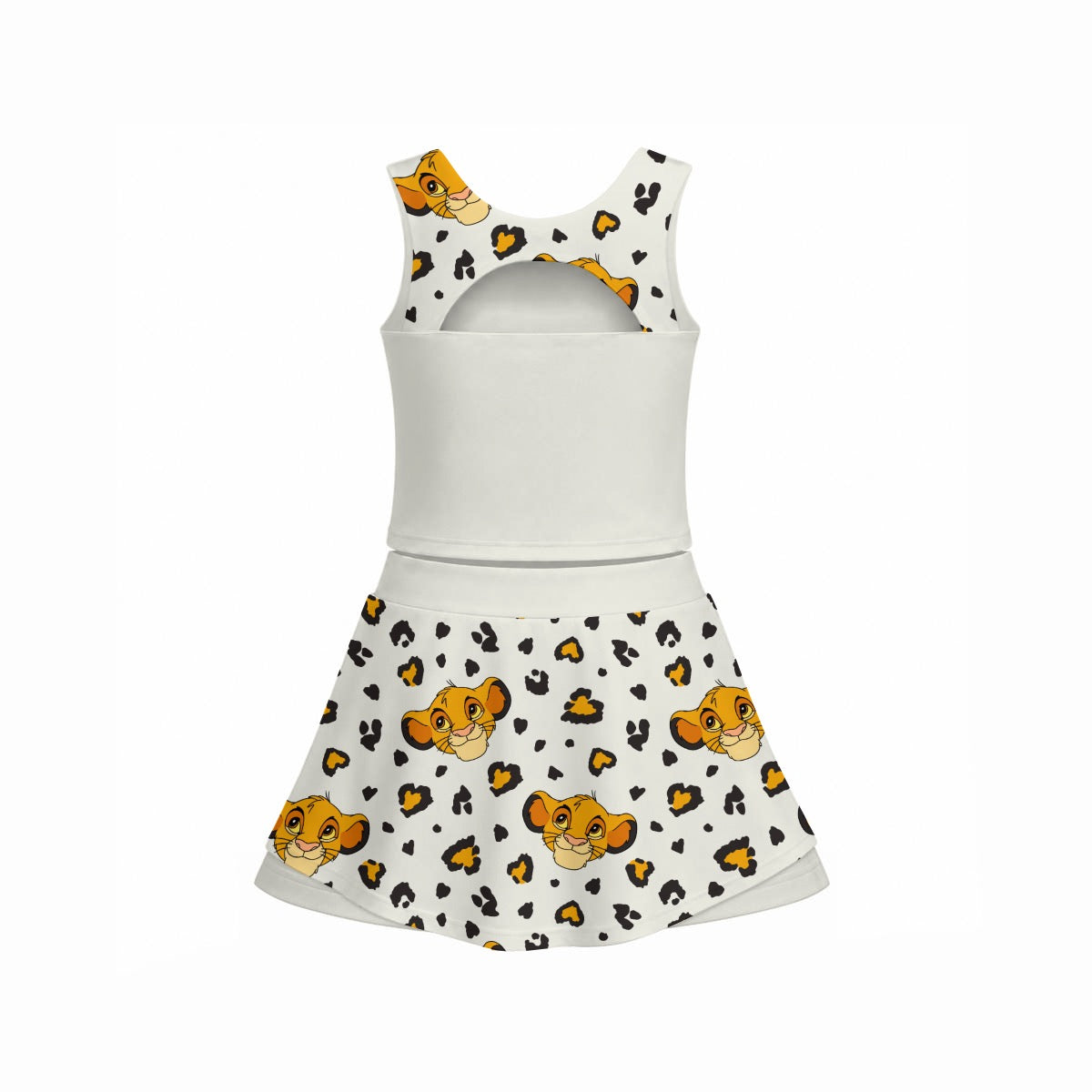 Roar Panel Girl's Sports Tank & Skort Set