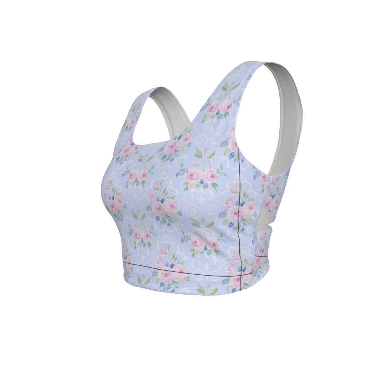 Rose Women's Back Cross Sports Bra