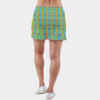 Mermaid Shells Women's  Active Skort With Inner Shorts