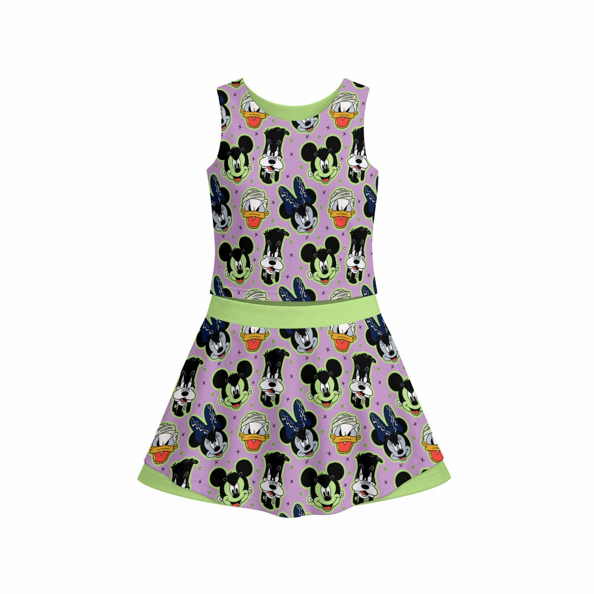 Not So Scary Monsters [purple] Women's Sports Tank & Skort Set