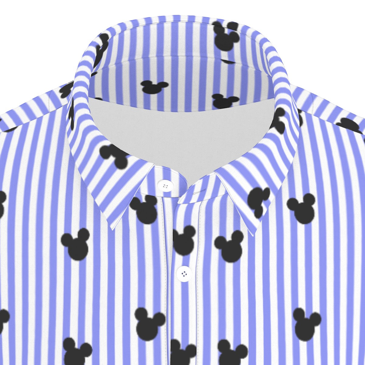 Bright Blue Stripe Men's Stretch Collar Polo Shirt