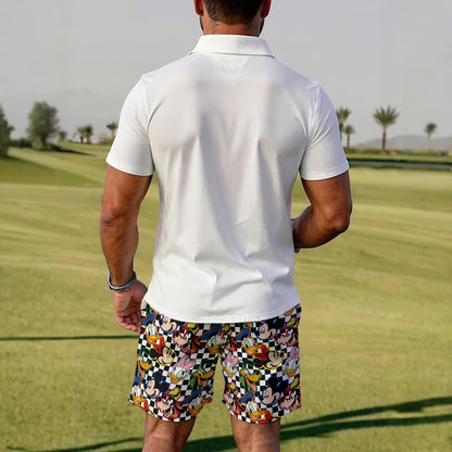 Checkered Friends Men's Polo Sportswear Set